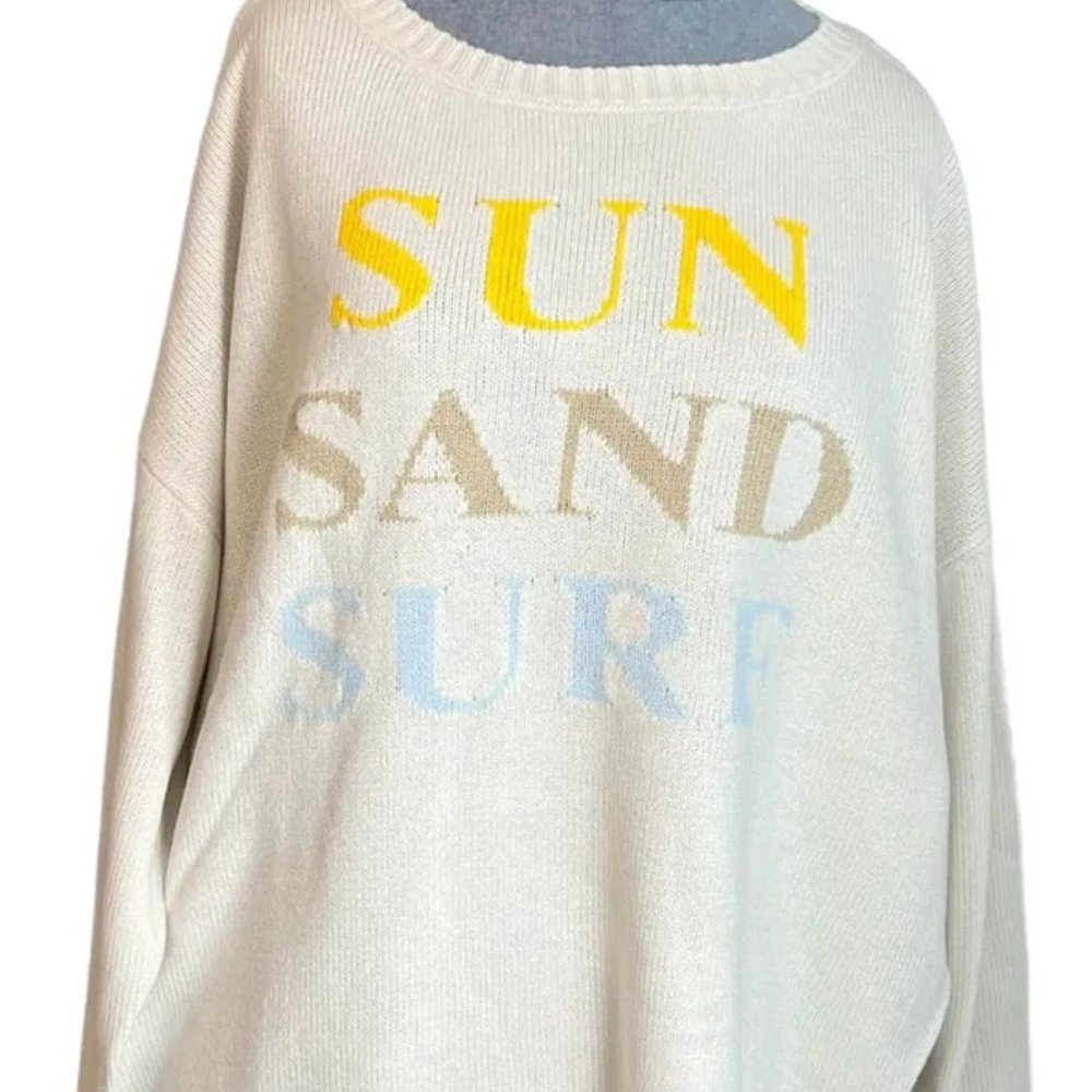 Saltwater Luxe Take Me to Paradise Sweater NWT L